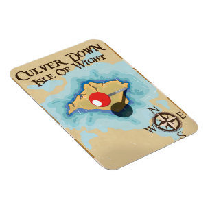 Magnet Flexible Poster de voyage Culver Down Isle of wight England