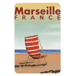 Magnet Flexible poster de voyage de Marseille France