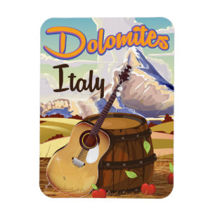 Magnet Flexible poster de voyage Dolomites Italie