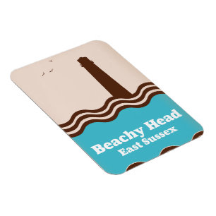 Magnet Flexible Poster de voyage East Sussex en tête de plage