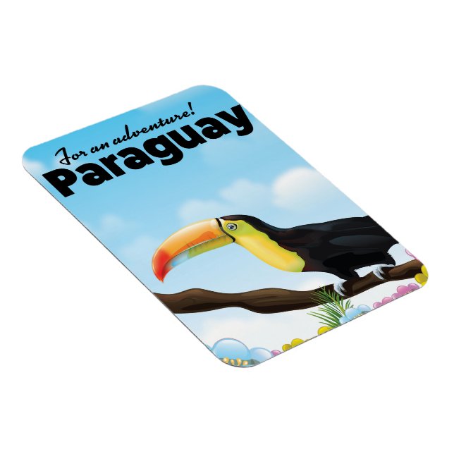 Magnet Flexible poster de voyage Paraguay Toucan (Côté Droit)