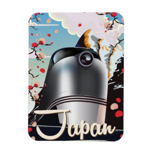 Magnet Flexible Poster de voyage vintage Japan Train.