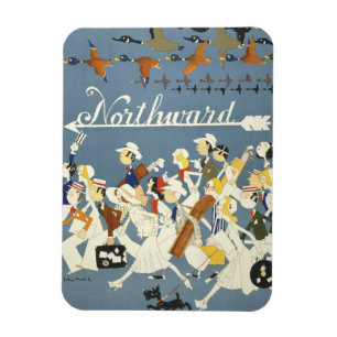 Magnet Flexible Poster Vintage voyage Pour The New Haven R.R.