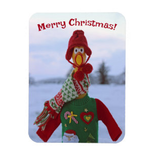 Magnet Flexible Poulet cool Dans Moagne Doux De Noël Vilain !