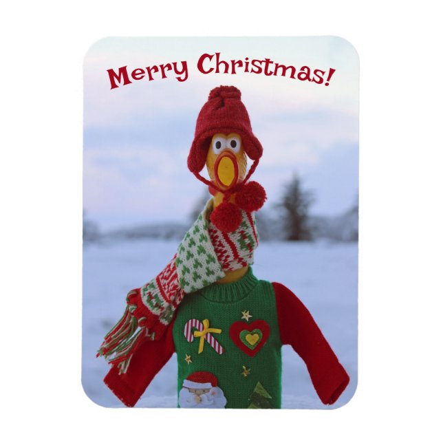 Magnet Flexible Poulet cool Dans Moagne Doux De Noël Vilain ! (Vertical)
