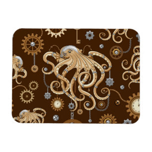 Magnet Flexible Poulpe Steampunk Rétro Fantastique Mécanique
