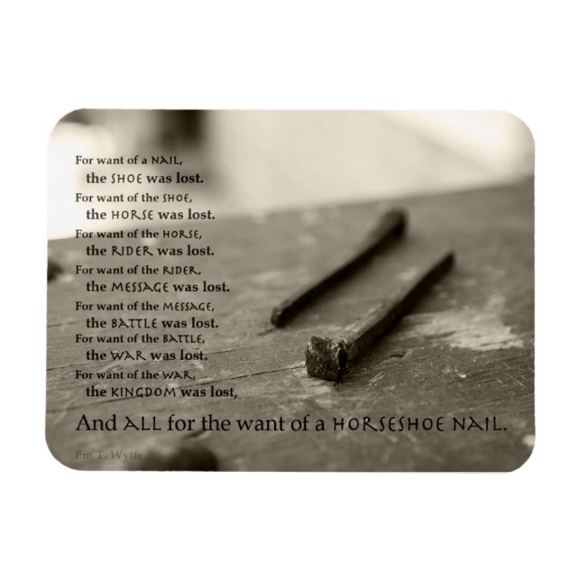 Magnet Flexible Pour le désir d'un clou... Dire l'aimant 3" par 4" (Horizontal)