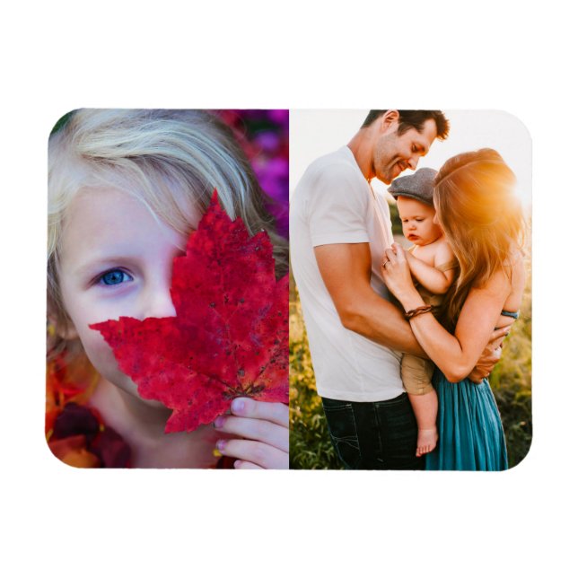 Magnet Flexible pour vos 2 photos (Horizontal)