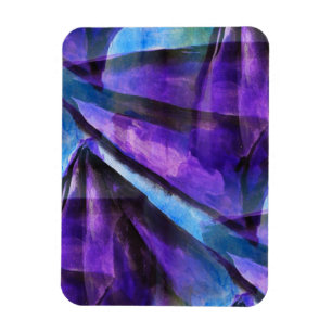 Magnet Flexible pourpre sans couture de cubisme, art abstrait bleu
