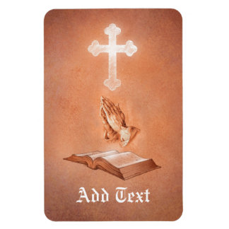 Magnet Flexible Prêcher les mains avec Croix et Bible
