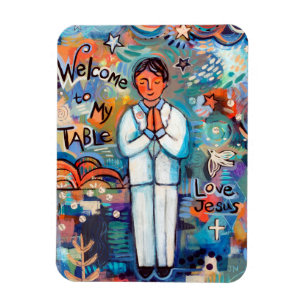 Magnet Flexible Premier Communion Garçon catholique cadeau magnéti