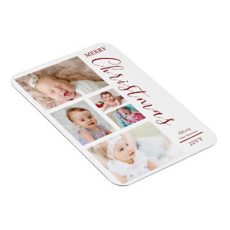 Magnet Flexible Premier Noël de bébé personnalisé avec photo