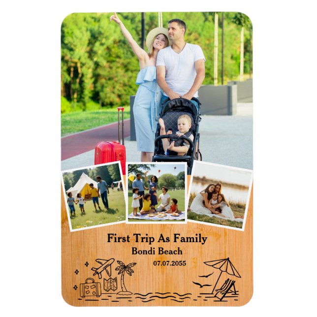 Magnet Flexible Premier voyage en tant que gardien de famille et 4 (Vertical)