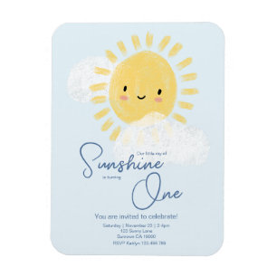 Magnet Flexible Première fête d'anniversaire Ray of Sunshine Cute 