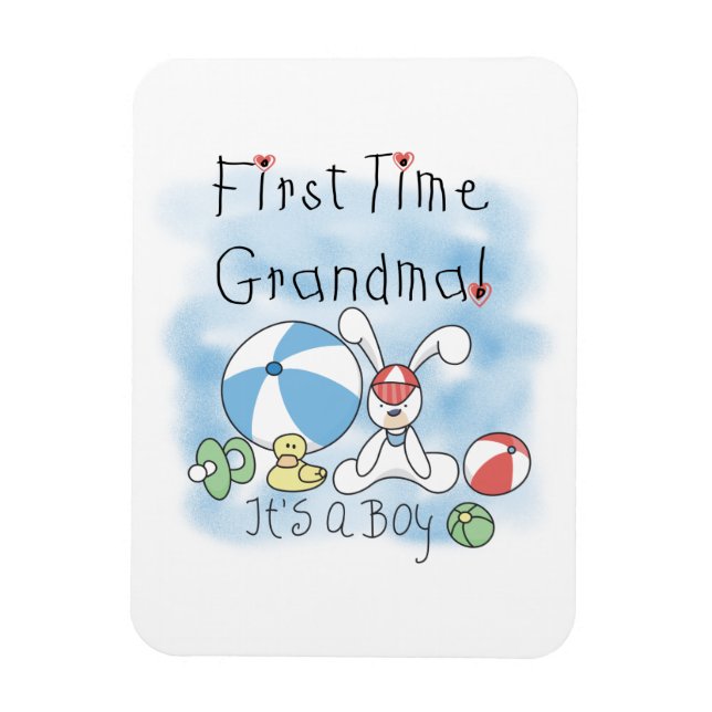 Magnet Flexible Première Grand-mère des cadeaux de garçon (Vertical)