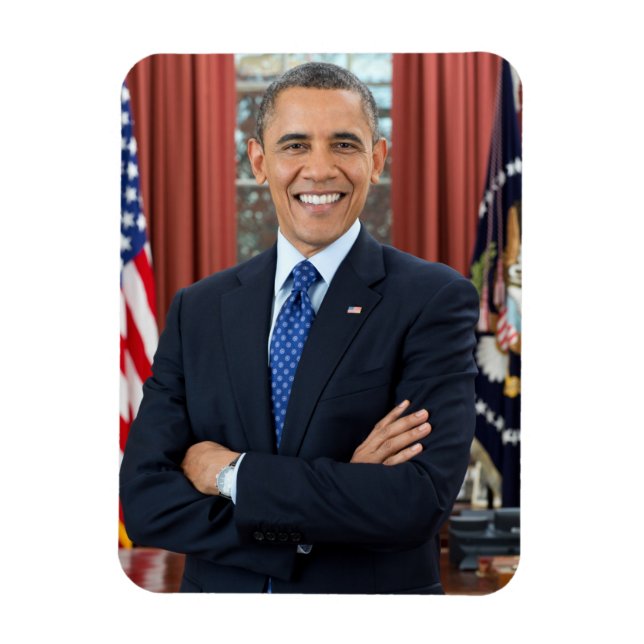 Magnet Flexible Président Barack Obama 2ème mandat Portrait offici (Vertical)