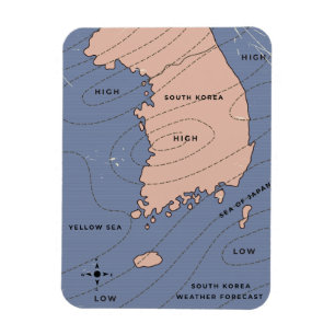 Magnet Flexible Prévisions météorologiques de la Corée du Sud