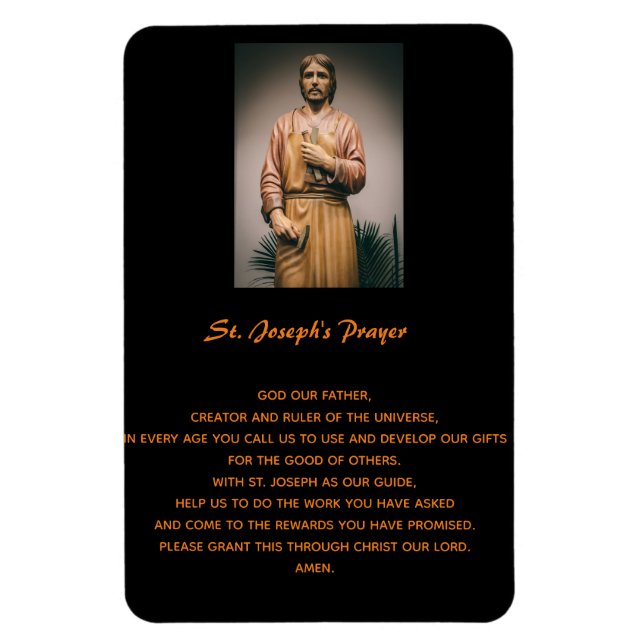 Magnet Flexible Prière de l'Esprit de travail de Saint-Joseph (Vertical)