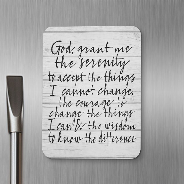 Magnet Flexible Prière de sérénité - Bounce Calligraphy Script Mod (fridge magnet - serenity prayer)