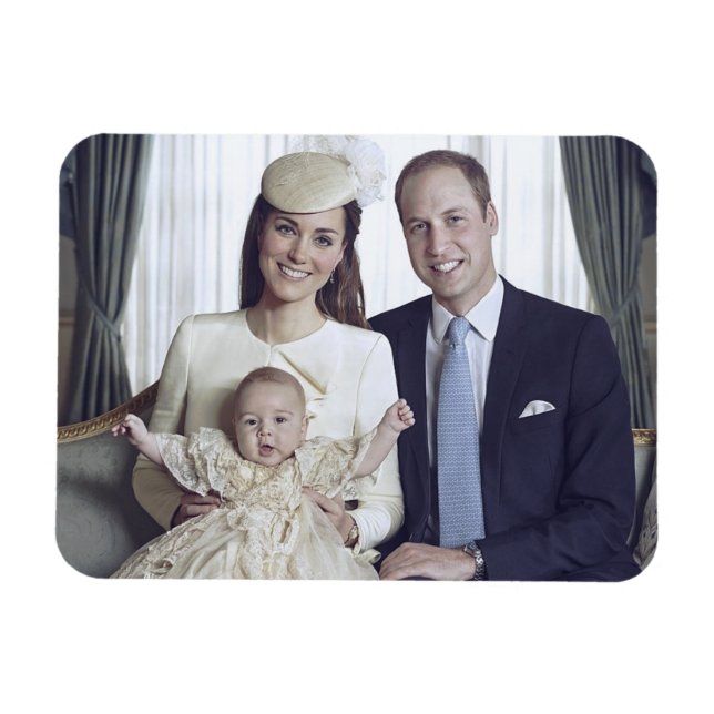 Magnet Flexible Prince George baptême Oct 2013 stylisé (Horizontal)