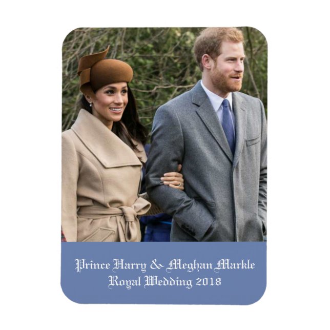 Magnet Flexible Prince Harry & Meghan Markle Mariage royal 2018 (Vertical)