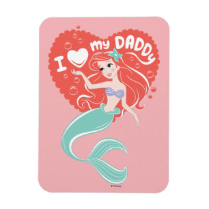 Magnet Flexible Princesse Ariel  J'aime mon papa