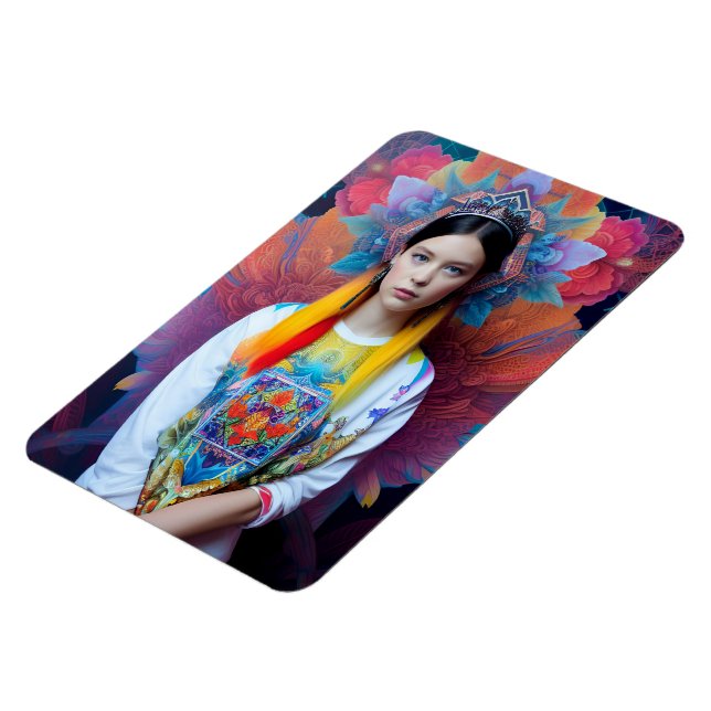 Magnet Flexible Princesse avec pull blanc (Côté Gauche)