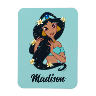 Magnet Flexible Princesse Jasmine - Cheveux et fleurs étincelants