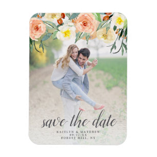 Magnet Flexible Printemps Blossoms Mariage Photo Enregistrer La Da
