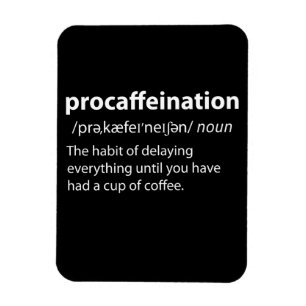 Magnet Flexible Procaffination Funny Dictionnaire Définition