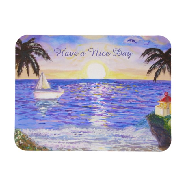 Magnet Flexible Profitez de la plage de Nice Day Beach (Horizontal)