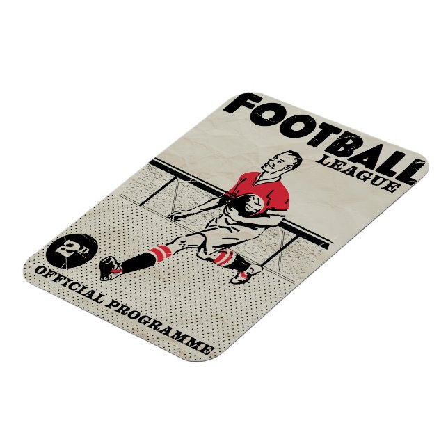 Magnet Flexible Programme de football vintage (Côté Gauche)