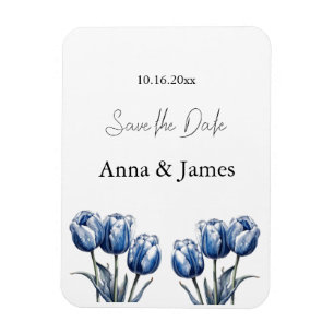Magnet Flexible Programme de mariage Delft Blue Tulip