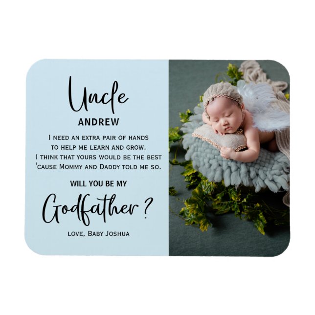 Magnet Flexible Projet photo de parrain de marbre moderne (Horizontal)