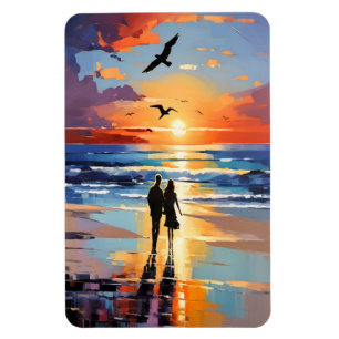 Magnet Flexible Promenade au coucher du soleil Expressionniste Rom