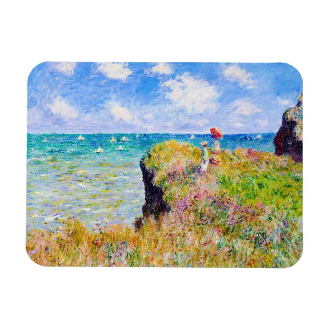 Magnet Flexible Promenade au sommet de la falaise à Pourville Clau (Horizontal)