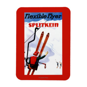 Magnet Flexible Promo en bois de skis de Splitkein d'insecte