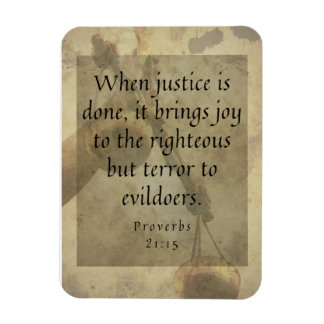 Magnet Flexible Proverbes 21:15 La justice apporte la joie aux jus
