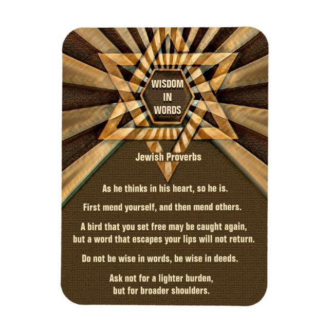 Magnet Flexible Proverbes et citations juifs (Vertical)