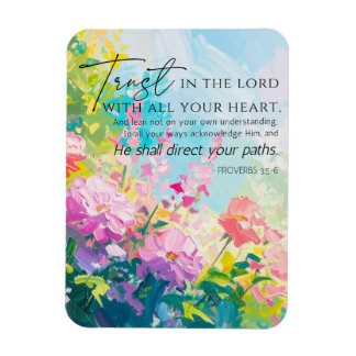 Magnet Flexible Proverbs 9:10 The fear of the Lord Abstract Floral