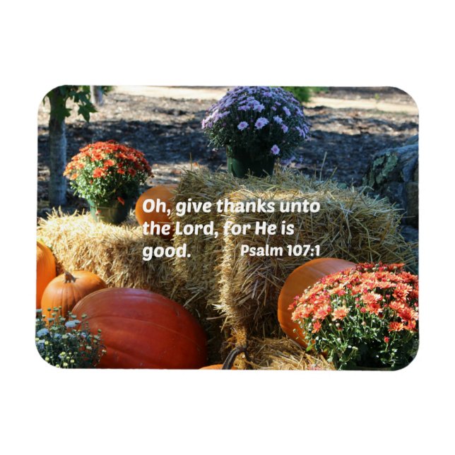 Magnet Flexible Psaume 107:1 Oh merci au Seigneur... (Horizontal)