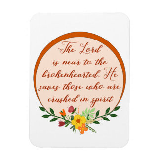 Magnet Flexible Psaume 34, Le Seigneur Est Près Du Coeur Brisé