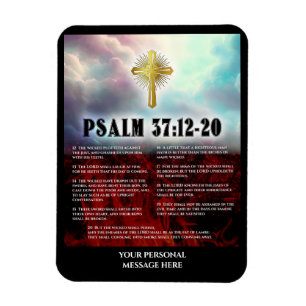 Magnet Flexible Psaume 37 Verse 12 À 20 Ancien Testament Citation