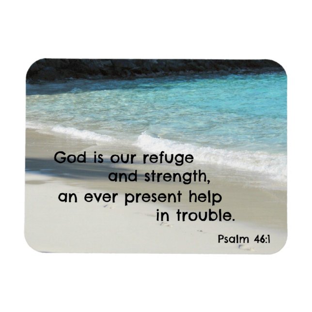 Magnet Flexible Psaume 46:1 God is our refuge and strength... (Horizontal)