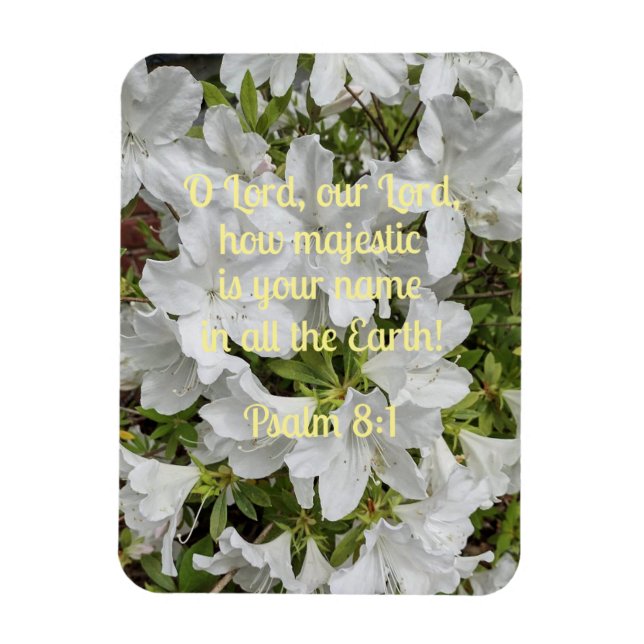 Magnet Flexible Psaume 8:1 Ô Seigneur, notre Seigneur, combien maj (Vertical)