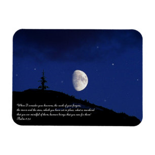 Magnet Flexible Psaumes 8:3,4 Écritures Inspiration