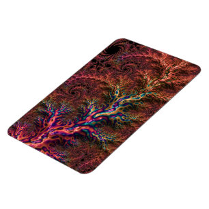 Magnet Flexible Psychédélique Super Trippy Funky Colorful Fractal