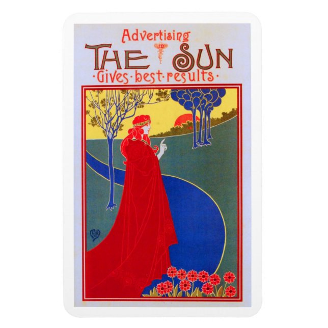 Magnet Flexible Publicité dans le soleil, 1896 Poster vintage (Vertical)