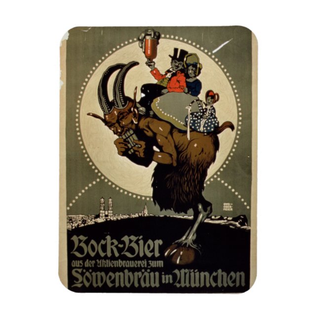 Magnet Flexible Publicité pour 'Bock Beer de Lowenbrau Brewer (Vertical)