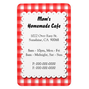 Magnet Flexible Publicité pour le restaurant Red Plaid, aimant per